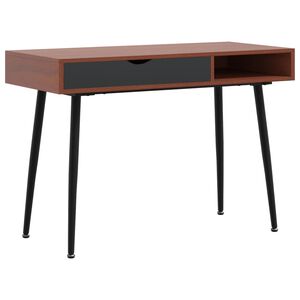 vidaXL Poč&iacute;tačov&yacute; st&ocirc;l so z&aacute;suvkou hned&yacute; 110x50x75 cm kompozitn&eacute; drevo