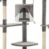 vidaXL Škrabadlo pre mačky so sisalovými stĺpikmi 203 cm, sivo biele