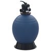 vidaXL Baz&eacute;nov&aacute; pieskov&aacute; filtr&aacute;cia so 6-cestn&yacute;m ventilom modr&aacute; 560 mm