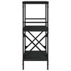 vidaXL Knižnica, 3 police, čierna 59x35x90,5 cm, kompozitné drevo