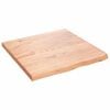 vidaXL Stolov&aacute; doska bledohned&aacute; 60x60x(2-4) cm o&scaron;etren&yacute; mas&iacute;vny dub