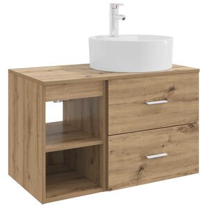 vidaXL Sada k&uacute;peľňov&eacute;ho n&aacute;bytku 2 pcs Dub artisan Kompozitn&eacute; drevo