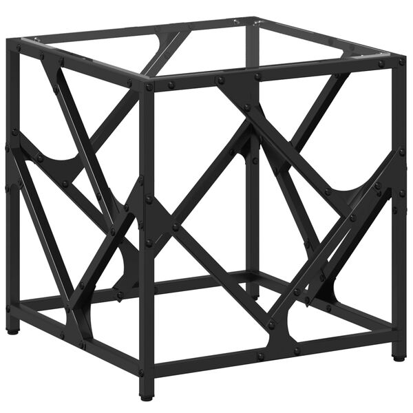 vidaXL Konferenčný stolík priehľadná sklenená doska 40x40x41 cm oceľ