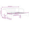 vidaXL Denná posteľ s rozkladacou posteľou tmavosivá 80x200 cm zamat