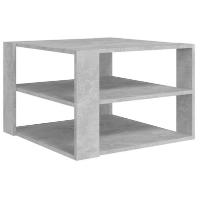 vidaXL Konferenčný stolík betónovo-sivý 60x60x40 cm drevotrieska