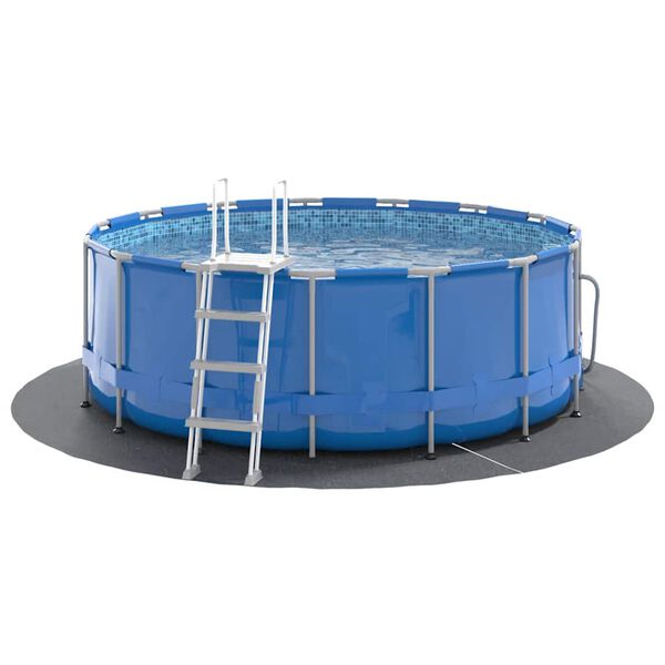 vidaXL Tkanina pod baz&eacute;n bledosiv&aacute; &Oslash;244 cm polyesterov&aacute; geotext&iacute;lia