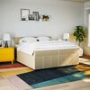 vidaXL Boxspring posteľ s matracom kr&eacute;mov&aacute; 200x200 cm l&aacute;tka