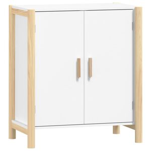 vidaXL Komoda biela 62x38x70 cm spracovan&eacute; drevo