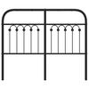 vidaXL Kovov&eacute; n&aacute;hradn&eacute; čelo postele čierne 120 cm
