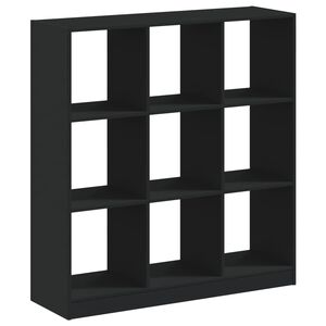 vidaXL Knižnica čierna 102x32x108 cm kompozitn&eacute; drevo