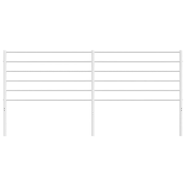 vidaXL Kovov&eacute; n&aacute;hradn&eacute; čelo postele, biele 180 cm