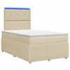 vidaXL LED boxspring posteľ s matracom Kr&eacute;mov&aacute; 120 x 190 cm L&aacute;tka