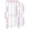 vidaXL Highboard 2 pcs Remeseln&yacute; dub Kompozitn&eacute; drevo