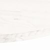 vidaXL Stolov&aacute; doska, biela 70x35x2,5 cm, borovicov&yacute; mas&iacute;v, ov&aacute;lna