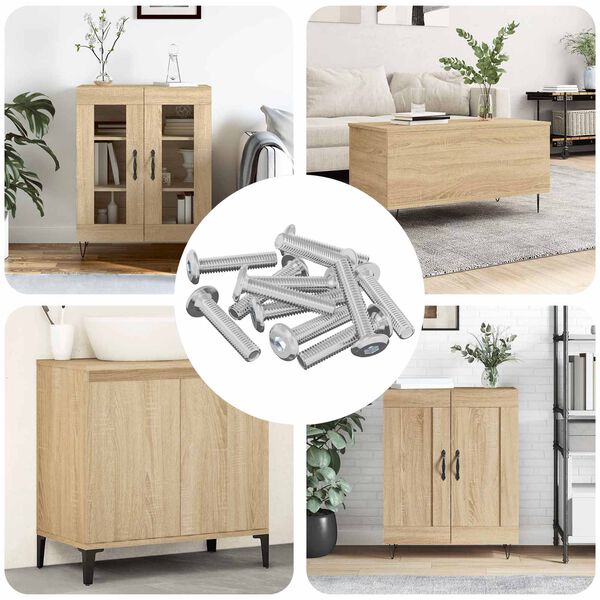 vidaXL Z&aacute;mkov&aacute; skrutka Jednofarebn&yacute; 12 pcs Strieborn&aacute; M6 x 30 mm Oceľ