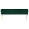 vidaXL Čelo postele so z&aacute;hybmi tmavozelen&yacute; 163x23x78/88 cm zamat