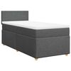 vidaXL Posteľ boxspring s matracom tmavosiv&aacute; jednol&ocirc;žko l&aacute;tka