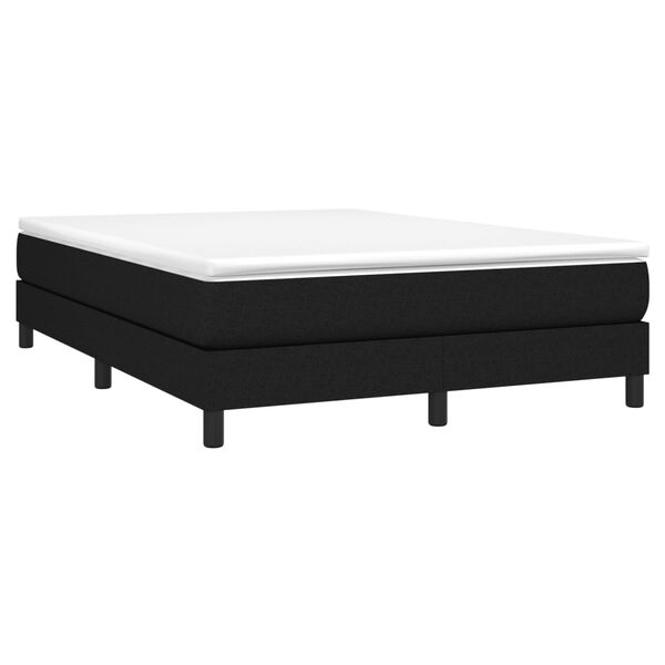 vidaXL Boxspring posteľ s matracom čierny 140x190 cm l&aacute;tka
