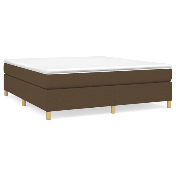 vidaXL Boxspring posteľ s matracom tmavohnedá 160x200 cm látka