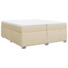 vidaXL Boxspring posteľ s matracom kr&eacute;mov&aacute; 200x200 cm l&aacute;tka
