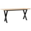 vidaXL Konferenčn&yacute; stol&iacute;k v tvare X 110x40x45,5 cm borovica a oceľ