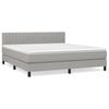 vidaXL Boxspring posteľ s matracom svetlosiv&aacute; 100x200 cm l&aacute;tka