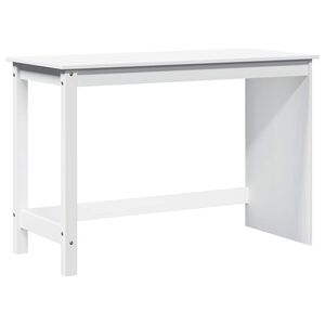 vidaXL St&ocirc;l Biela 112 x 50 x 75 cm Mas&iacute;vne borovicov&eacute; drevo