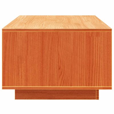 vidaXL Konferenčný stolík voskovohnedý 110x50x33,5 cm borovicový masív