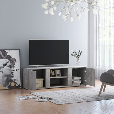 vidaXL TV skrinka, betónovo sivá 120x34x37 cm, drevotrieska