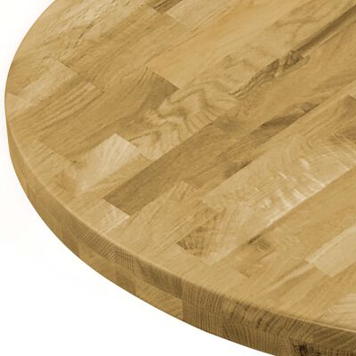 vidaXL Stolová doska dubové drevo okrúhla 44 mm 800 mm