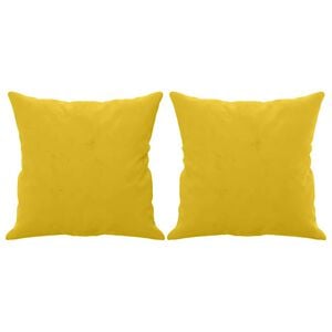 vidaXL Dekorat&iacute;vne vank&uacute;&scaron;e 2 ks žlt&eacute; 40x40 cm zamat