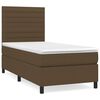 vidaXL Boxspring posteľ s matracom tmavohned&aacute; 90x190 cm l&aacute;tka