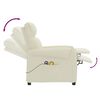 vidaXL Elektrické masážne kreslo krémové umelá koža