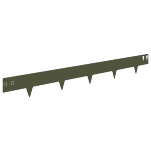 vidaXL Obrubn&iacute;k tr&aacute;vnika 20 ks 100 x 12 cm Oceľ Olivovo zelen&aacute;