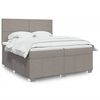 vidaXL Boxspring posteľ s matracom sivohned&yacute; 200x200 cm l&aacute;tka