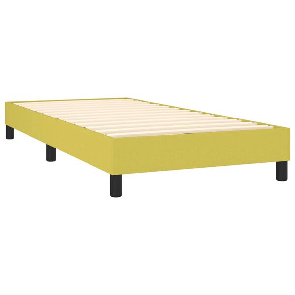 vidaXL Posteľn&yacute; r&aacute;m boxspring s matracom zelen&yacute; 90x190 cm l&aacute;tka