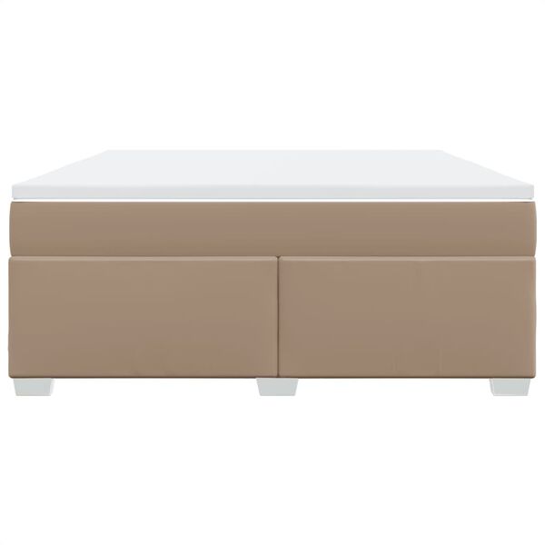 vidaXL Boxspring posteľ s matracom kapuč&iacute;nov&aacute; 180x200 cm umel&aacute; koža