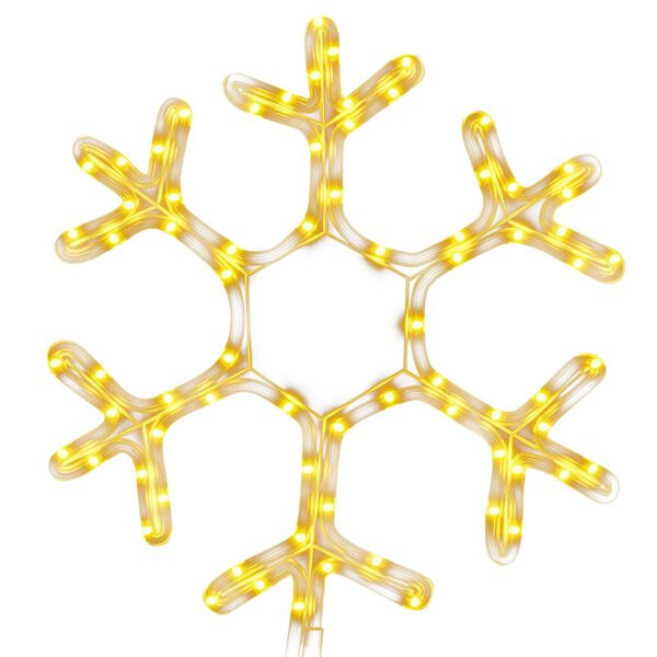 vidaXL Silueta vianočnej vločky so 72 LED teplá biela 38x37 cm