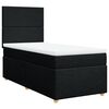 vidaXL Posteľný rám boxspring s matracom čierny 90x190 cm látka