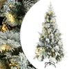 vidaXL Osvetlen&yacute; vianočn&yacute; stromček, zasnežen&yacute;, &scaron;i&scaron;ky 225 cm, PVC a PE