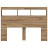 vidaXL Skrinka na čelo postele s LED dub artisan 140x17x102 cm