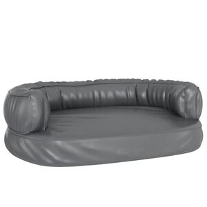 vidaXL Ergonomick&yacute; penov&yacute; matrac pre psa siv&yacute; 60x42 cm umel&aacute; koža