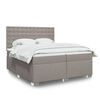 vidaXL Boxspring posteľ s matracom sivohned&yacute; 200x200 cm l&aacute;tka
