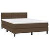 vidaXL Boxspring posteľ s matracom tmavohned&aacute; 140x190 cm l&aacute;tka