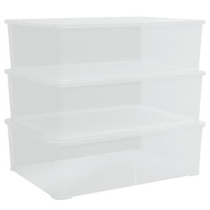 vidaXL Plastov&eacute; &uacute;ložn&eacute; boxy 3 ks 25 l stohovateľn&eacute;