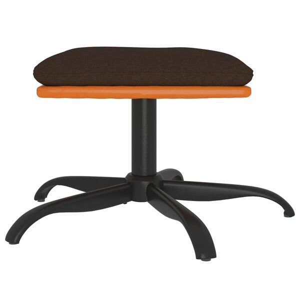 vidaXL Podnožka hnedá 60x60x36 cm látka a umelá koža