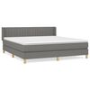 vidaXL Boxspring posteľ s matracom tmavosivá 180x200 cm látka
