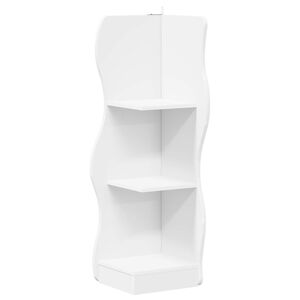 vidaXL Rohov&aacute; polica Biela 34 x 33 x 102 cm Kompozitn&eacute; drevo