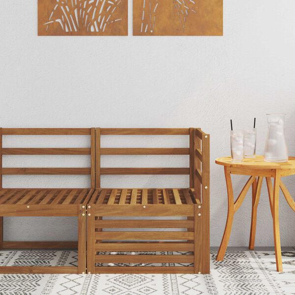 vidaXL Z&aacute;hradn&aacute; rohov&aacute; sedacia s&uacute;prava Pevn&eacute; ak&aacute;ciov&eacute; drevo Pr&iacute;rodn&aacute;