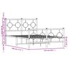 vidaXL Kovový rám postele s čelom a podnožkou čierny 120x190 cm